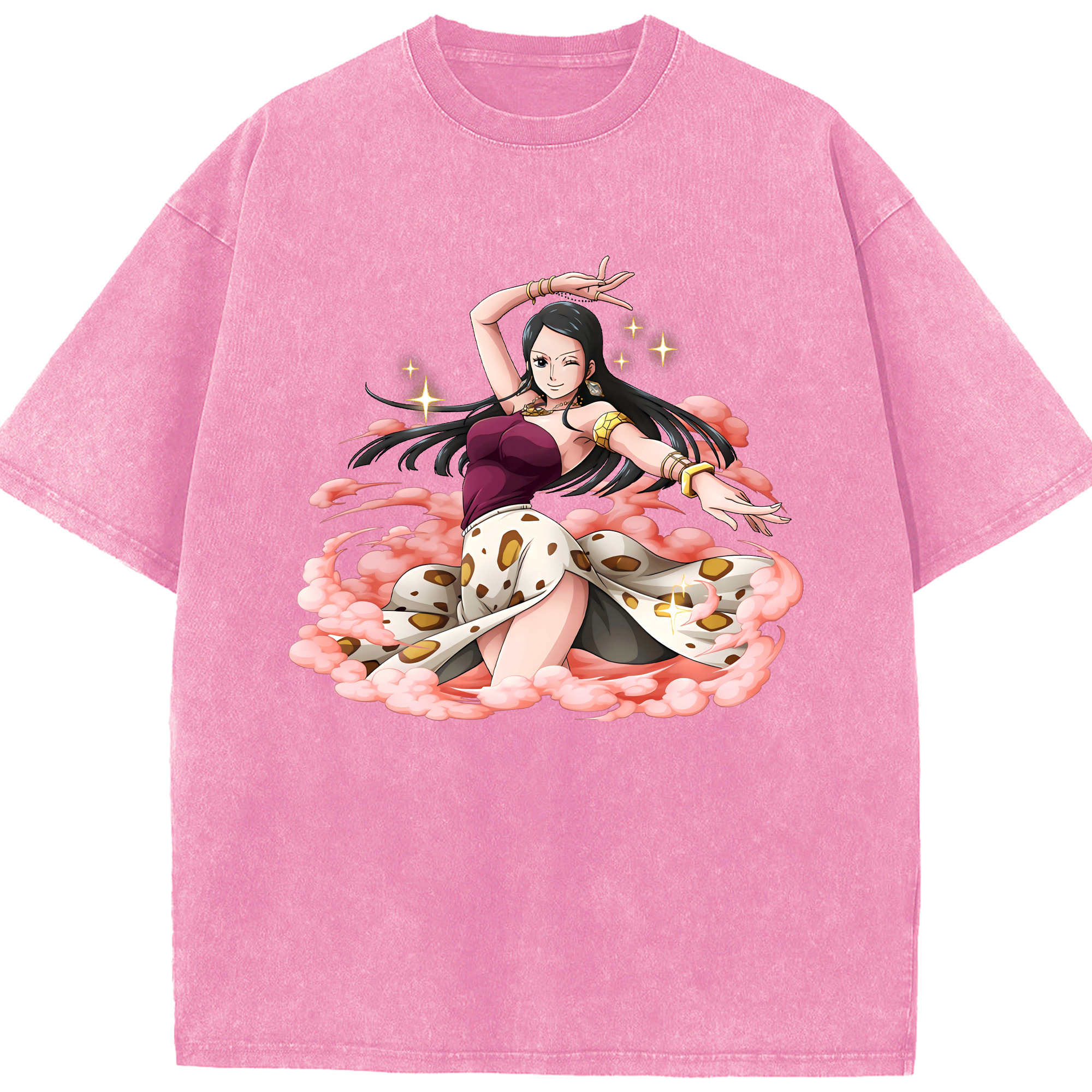 ワンピース ニコ・ロビン ONE PIECE Nico Robin 綿100% ヴィンテージ風 半袖Tシャツ（フロントプリント）